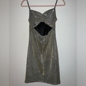 Audrey 3 + 1 Silver Sparkly Dress